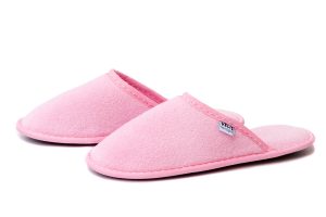 Дамски домашни чехли от полар - розово