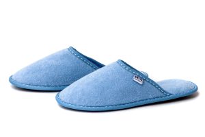 Дамски домашни чехли от полар - синьо