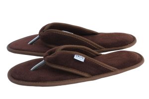 Дамски домашни джапанки от полар - кафяво